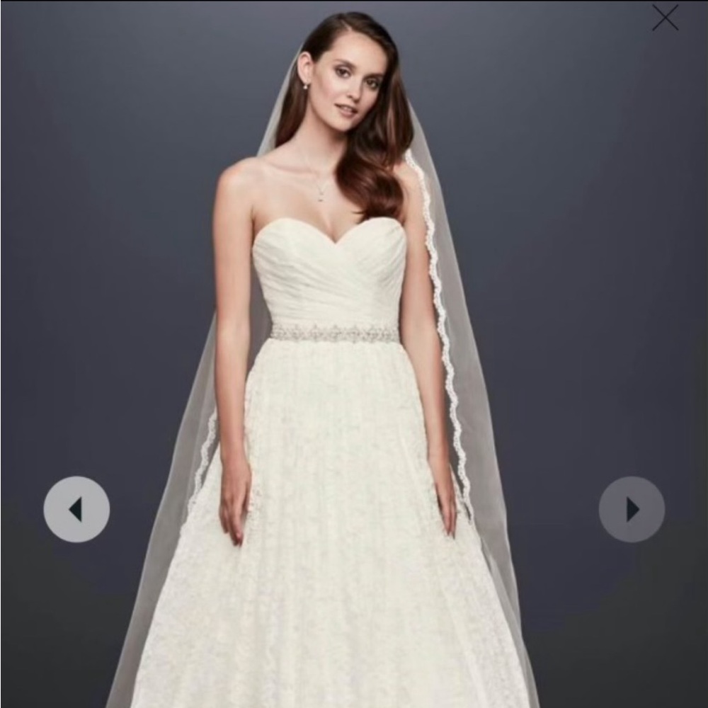David’s Bridal Sweetheart Ball Gown Wedding Dress, size 18, NWT